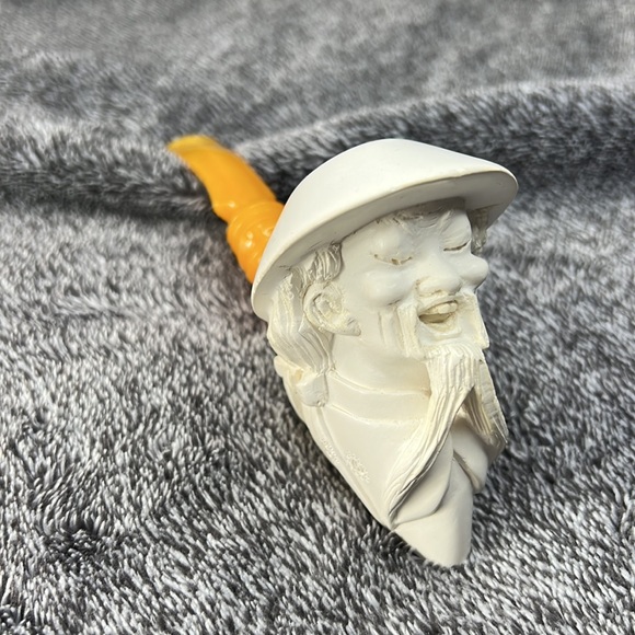 HAND CARVED MEERSCHAUM PIPE ASIAN VINTAGE - Picture 4 of 16